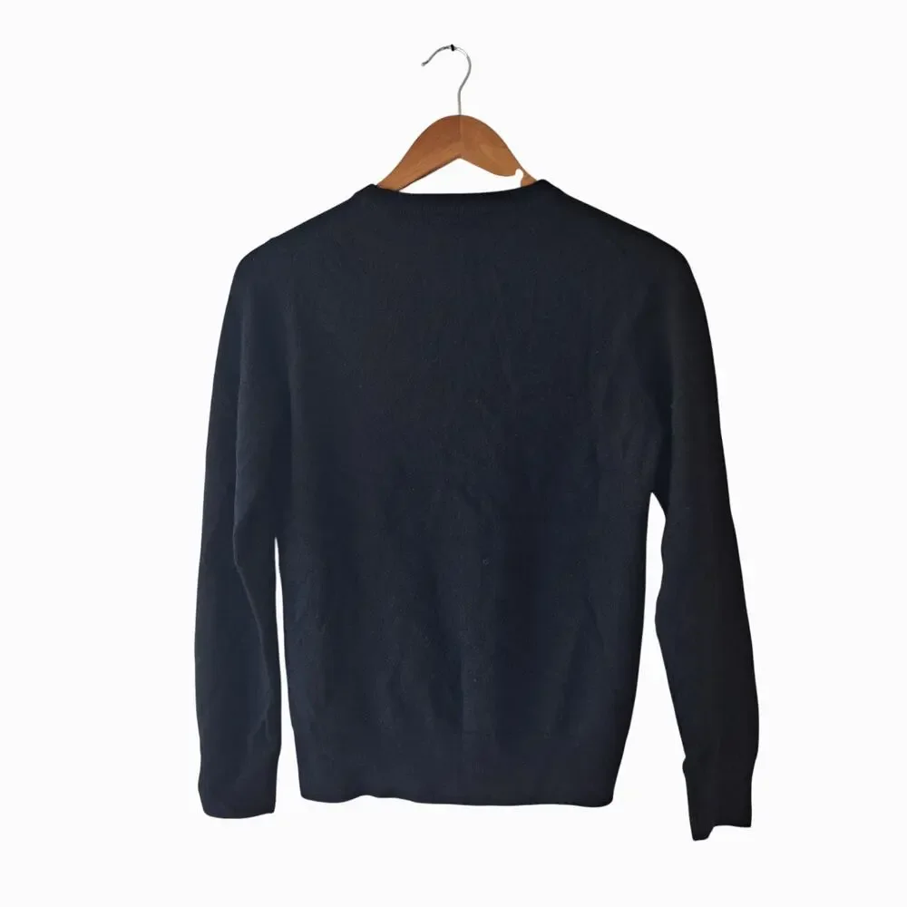 NWT Quince Mongolian Cashmere Crewneck Sweater Long Sleeve Black Womens Size XS - Picture 3 of 11